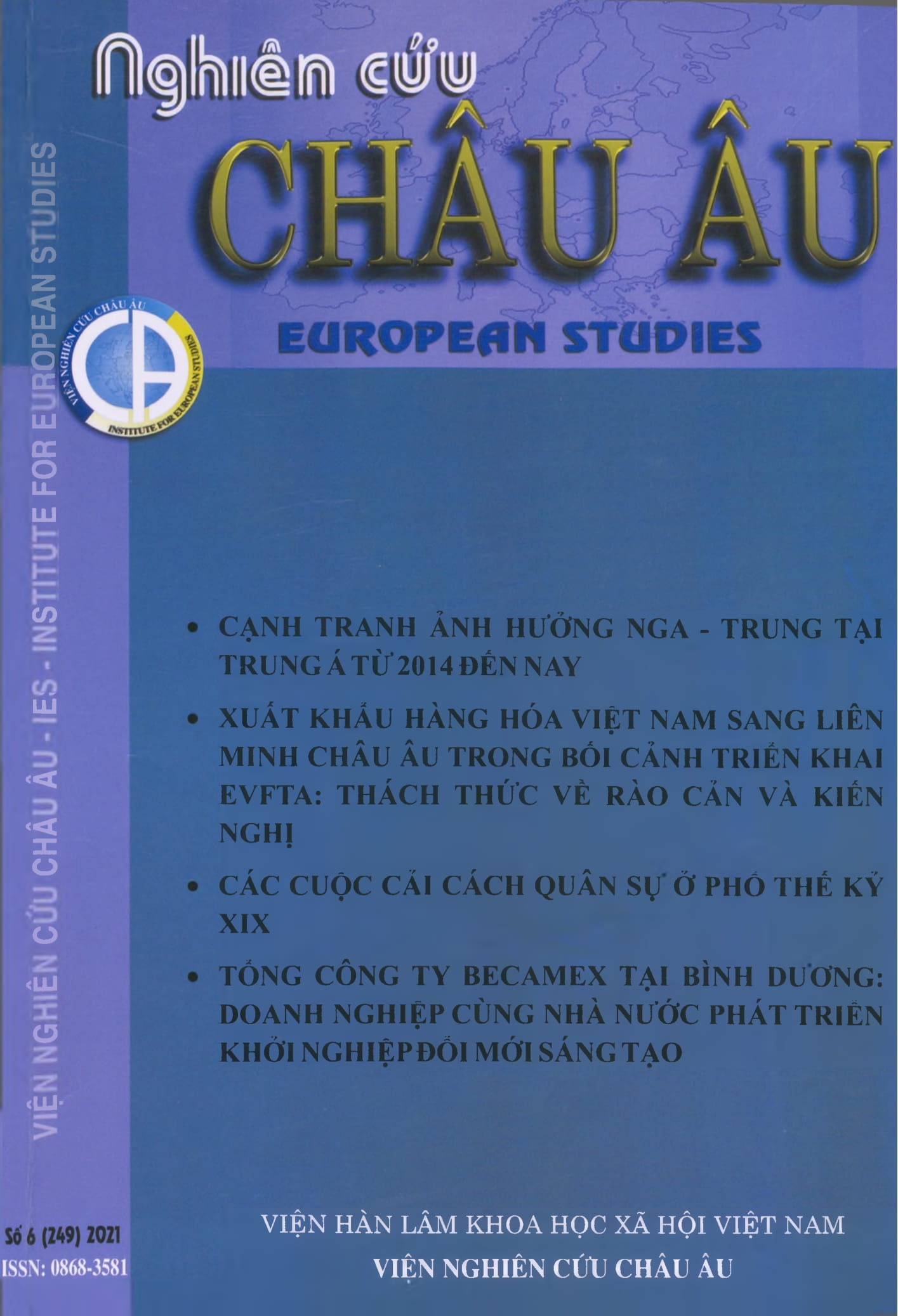 Tạp chí Nghiên cứu Châu Âu, số 6 năm 2021