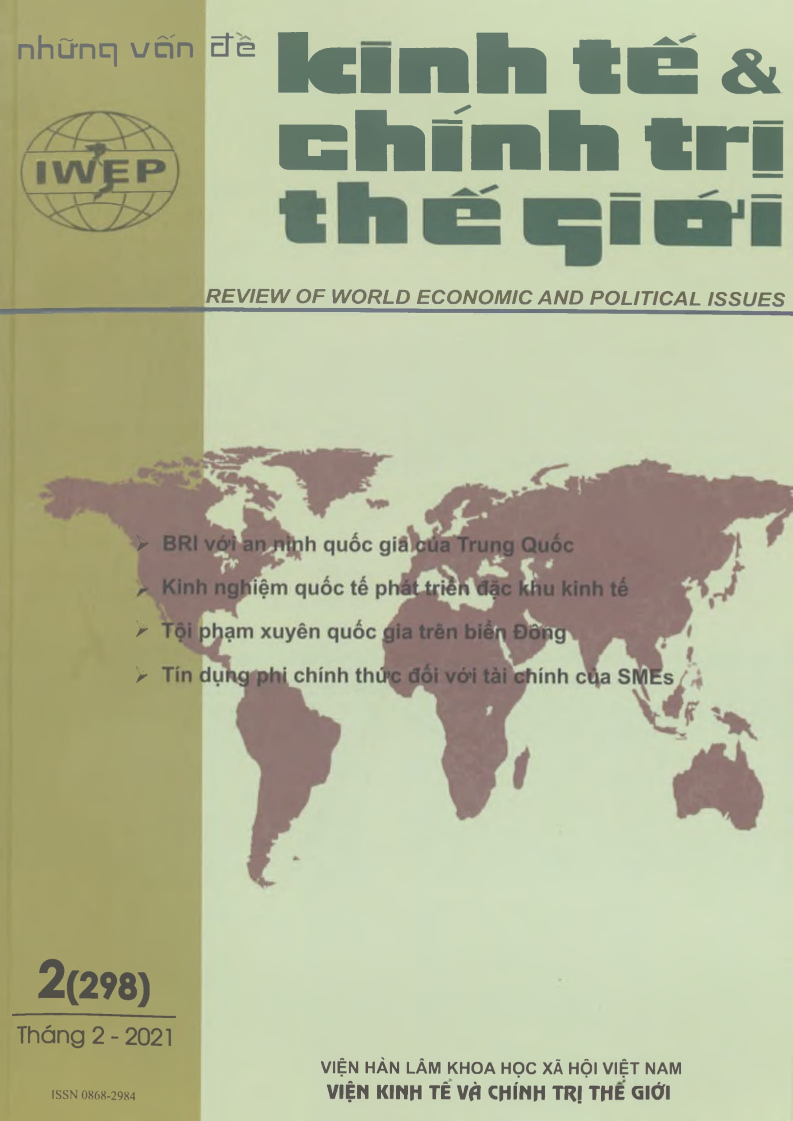 Tạp chí Những vấn đề kinh tế và chính trị thế giới, số 2 năm 2021