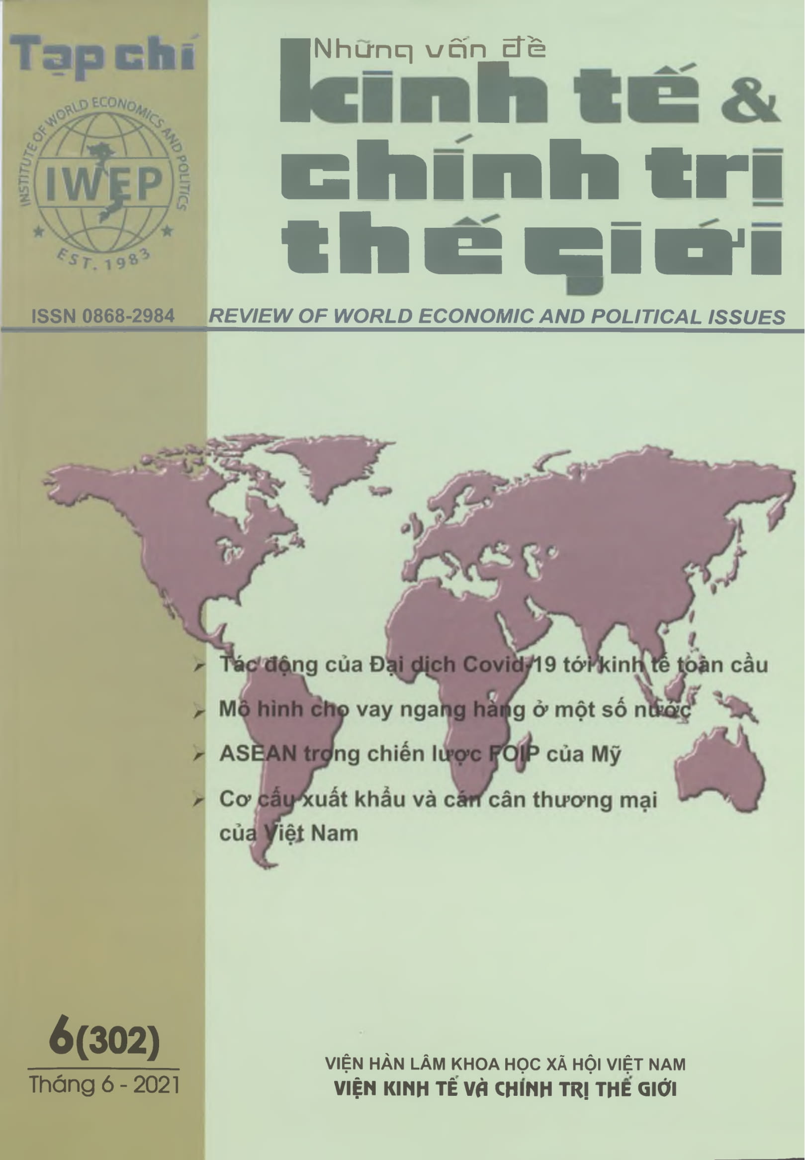 Tạp chí Những vấn đề kinh tế và chính trị thế giới, số 6 năm 2021