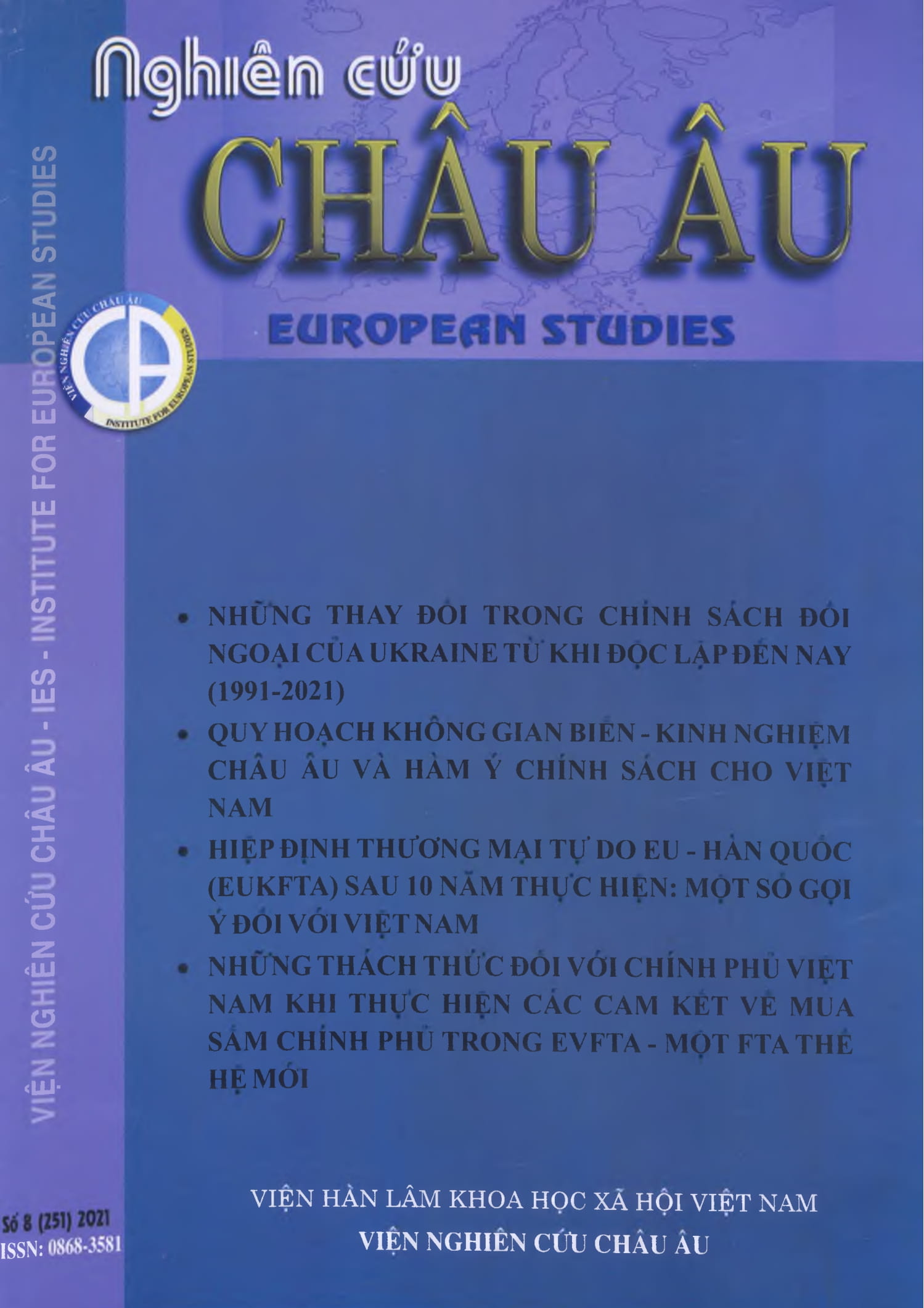 Tạp chí Nghiên cứu Châu Âu, số 8 năm 2021