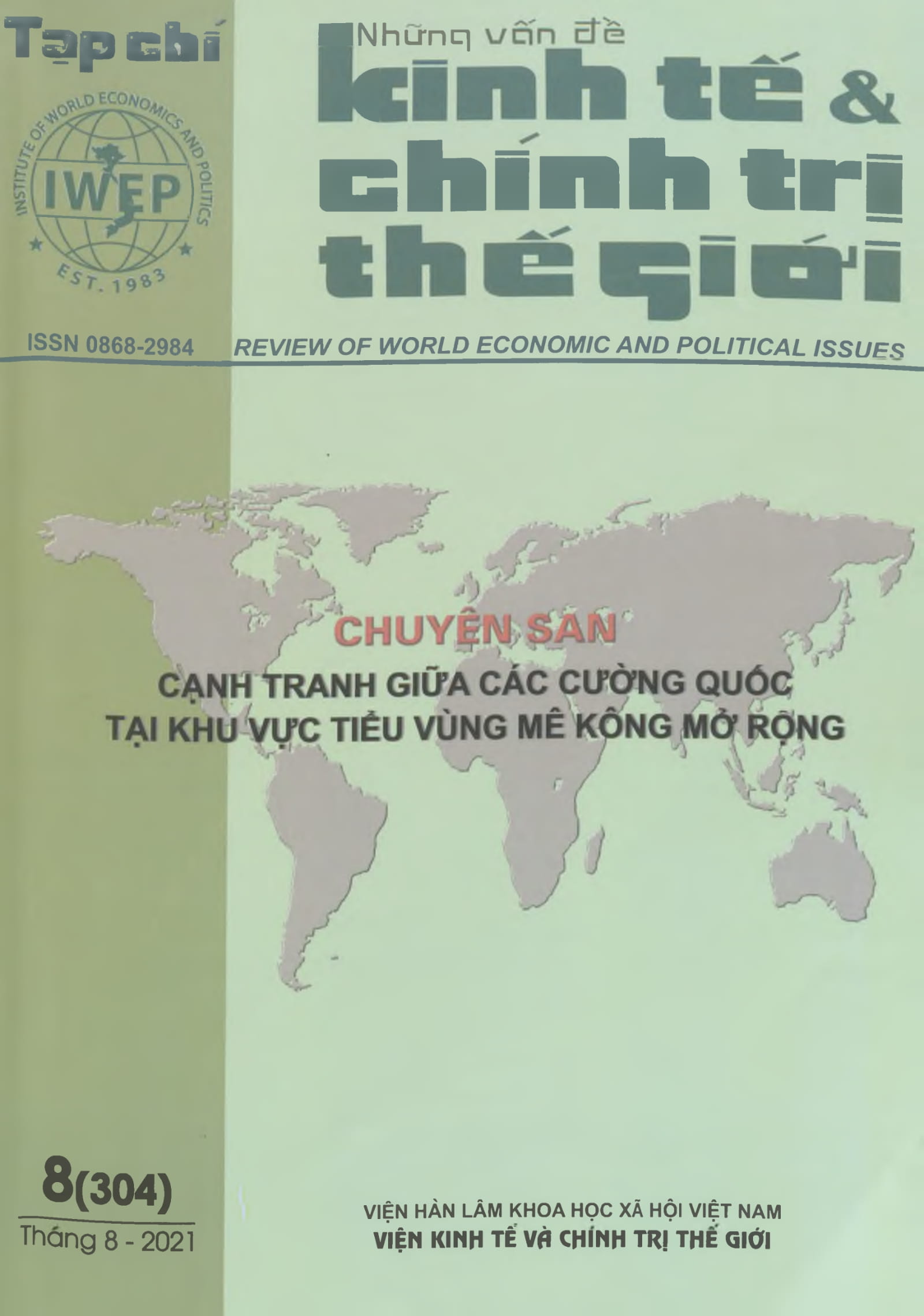 Tạp chí Những vấn đề kinh tế và chính trị thế giới, số 8 năm 2021