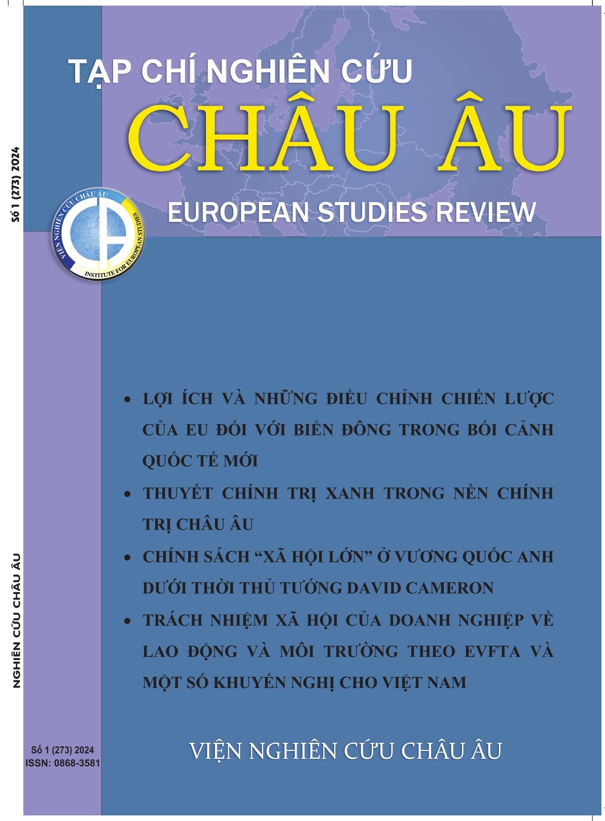 Tạp chí Nghiên cứu Châu Âu, số 1 năm 2024