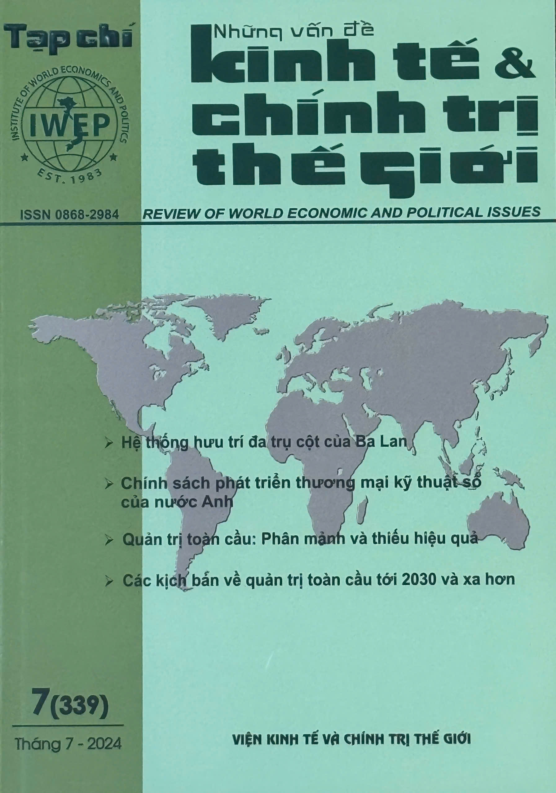 Tạp chí Những vấn đề Kinh tế & Chính trị Thế giới, số 7 năm 2024