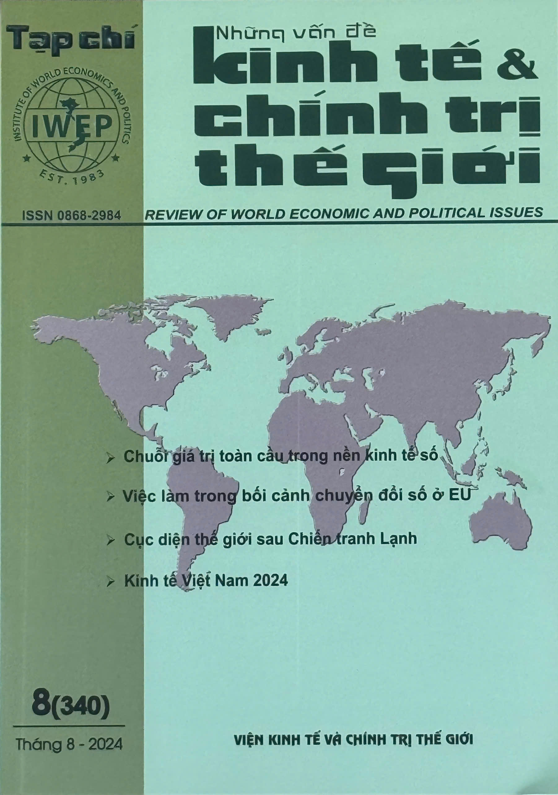 Tạp chí Những vấn đề Kinh tế & Chính trị Thế giới, số 8 năm 2024